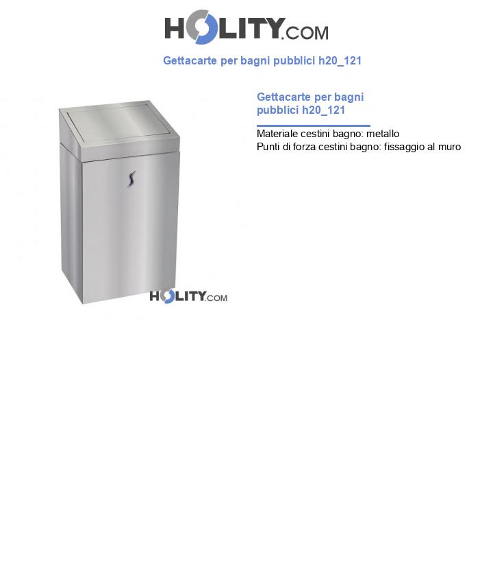 Gettacarte per bagni pubblici h20_121