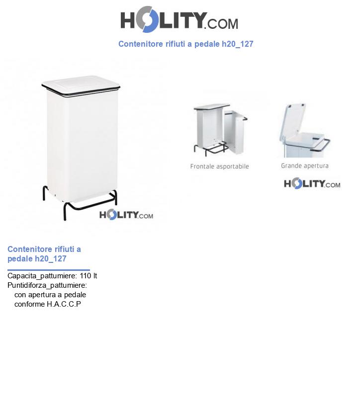 Contenitore rifiuti a pedale h20_127