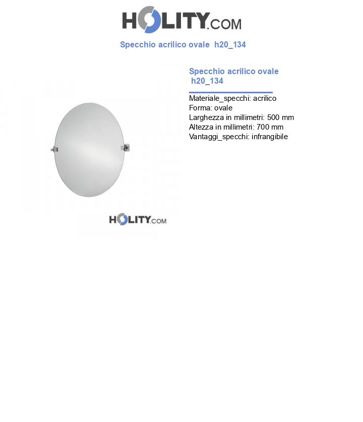 Specchio acrilico ovale h20_134