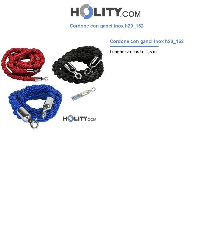 Cordone con ganci inox h20_162