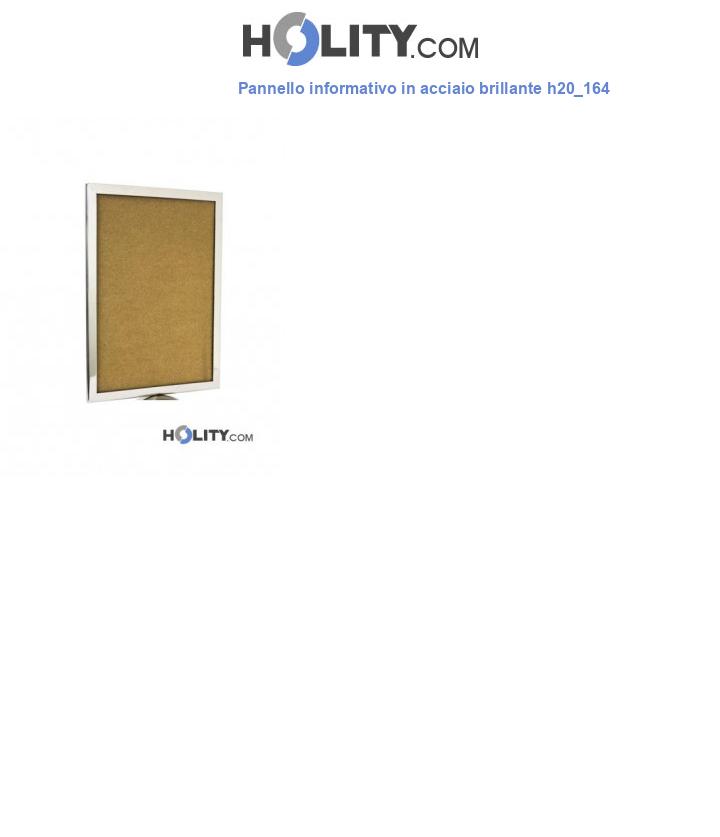 Pannello informativo in acciaio brillante h20_164