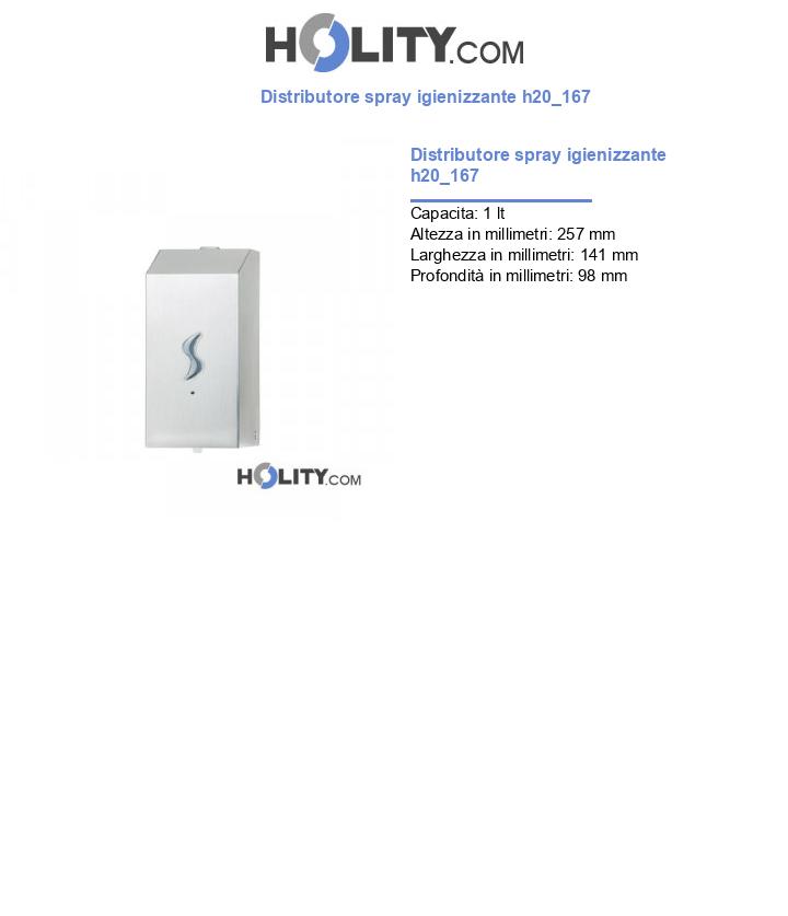 Distributore spray igienizzante h20_167