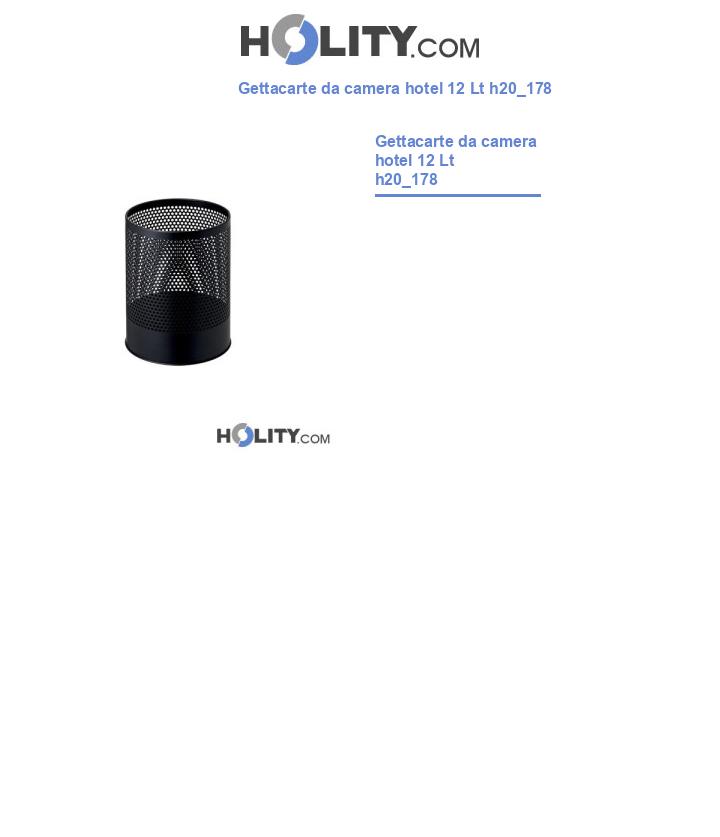 Gettacarte da camera hotel 12 Lt h20_178