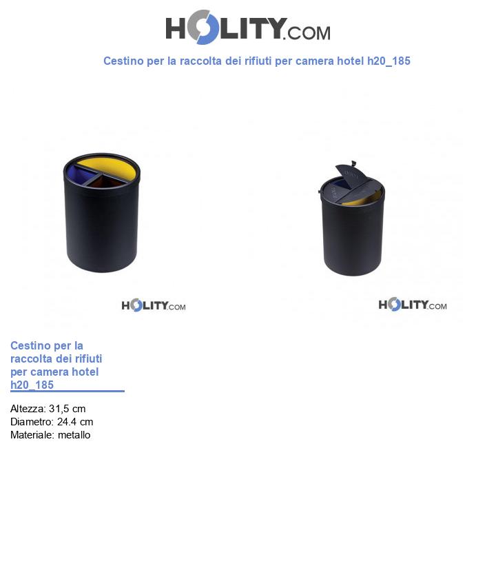 Cestino per la raccolta dei rifiuti per camera hotel h20_185