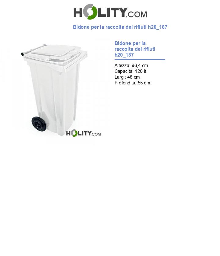 Bidone per la raccolta dei rifiuti h20_187