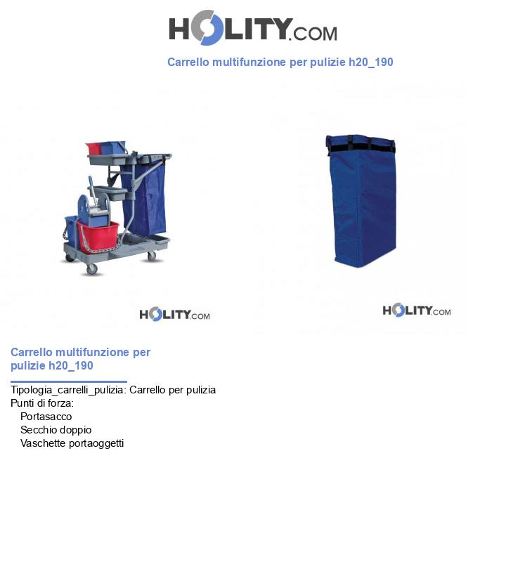 Carrello multifunzione per pulizie h20_190
