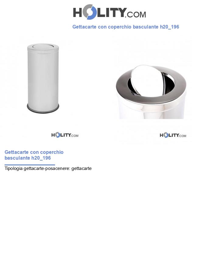 Gettacarte con coperchio basculante h20_196
