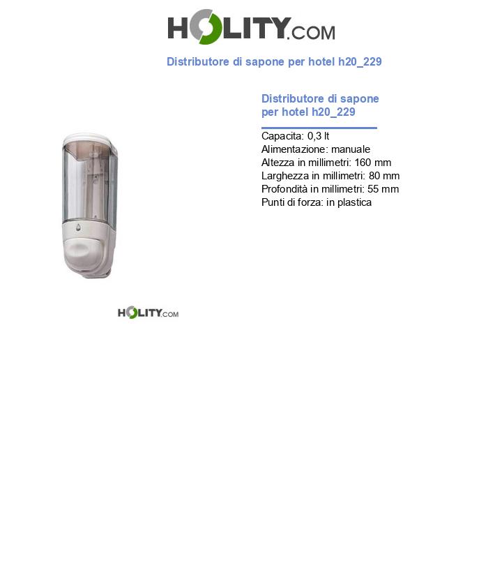 Distributore di sapone per hotel h20_229