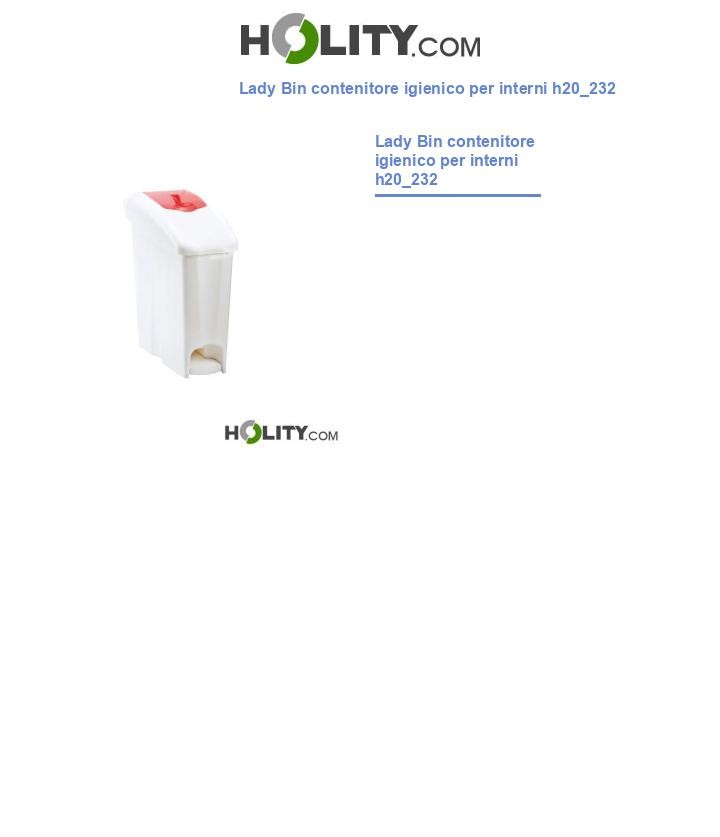 Lady Bin contenitore igienico per interni h20_232