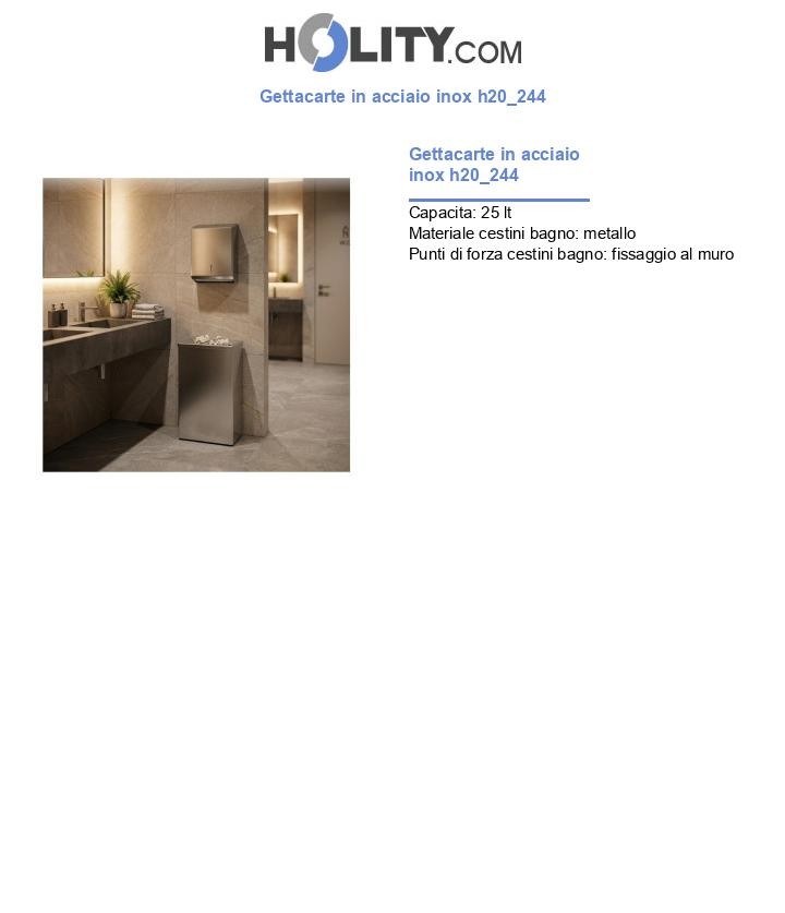 Gettacarte in acciaio inox h20_244