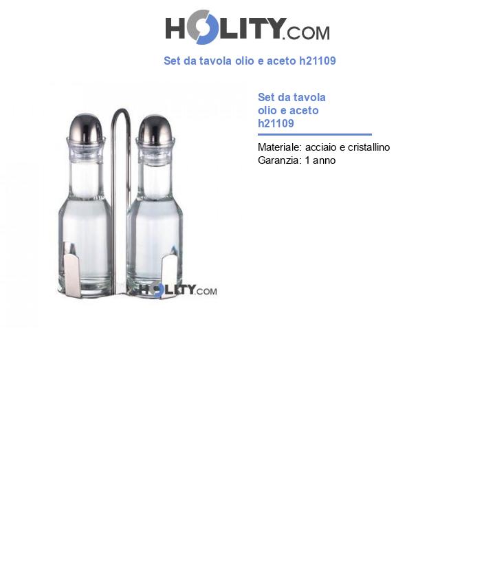 Set da tavola olio e aceto h21109