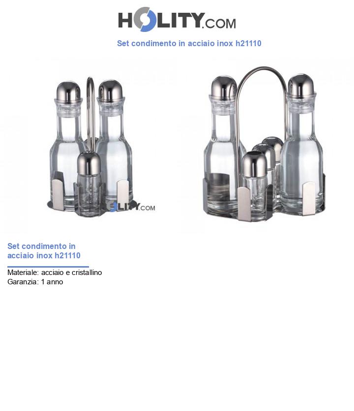 Set condimento in acciaio inox h21110
