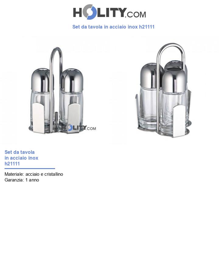 Set da tavola in acciaio inox h21111