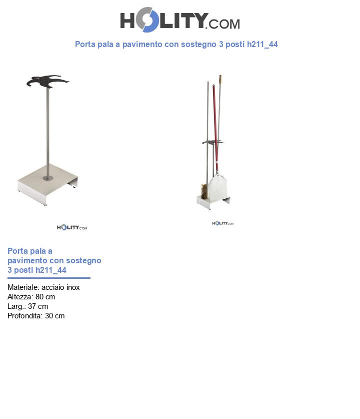 Porta pala a pavimento con sostegno 3 posti h211_44