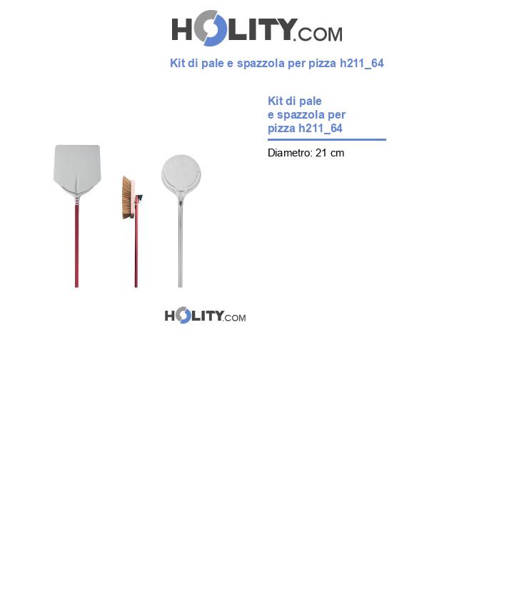 Kit di pale e spazzola per pizza h211_64