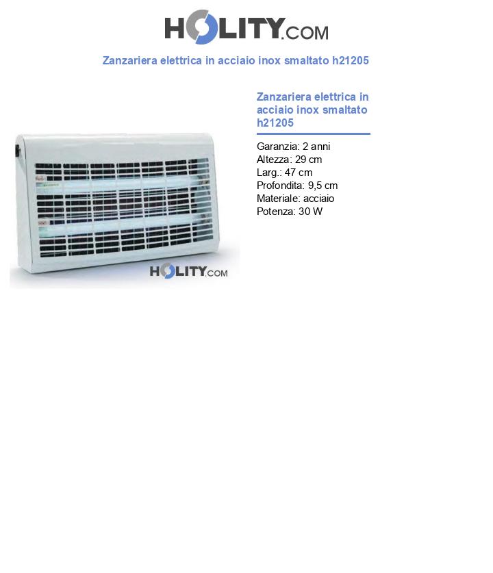 Zanzariera elettrica in acciaio inox smaltato h21205