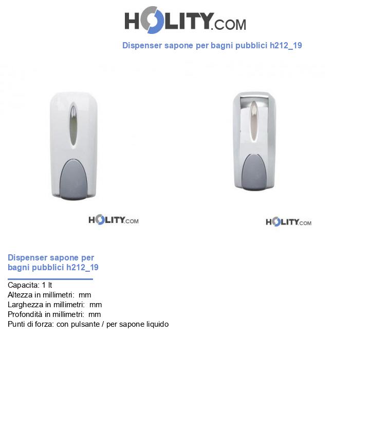Dispenser sapone per bagni pubblici h212_19