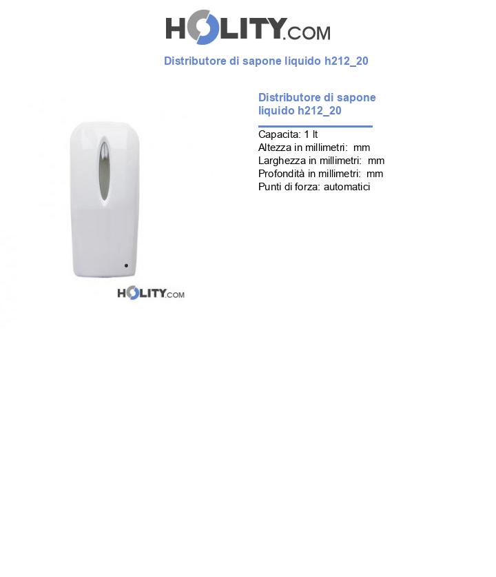 Distributore di sapone liquido h212_20
