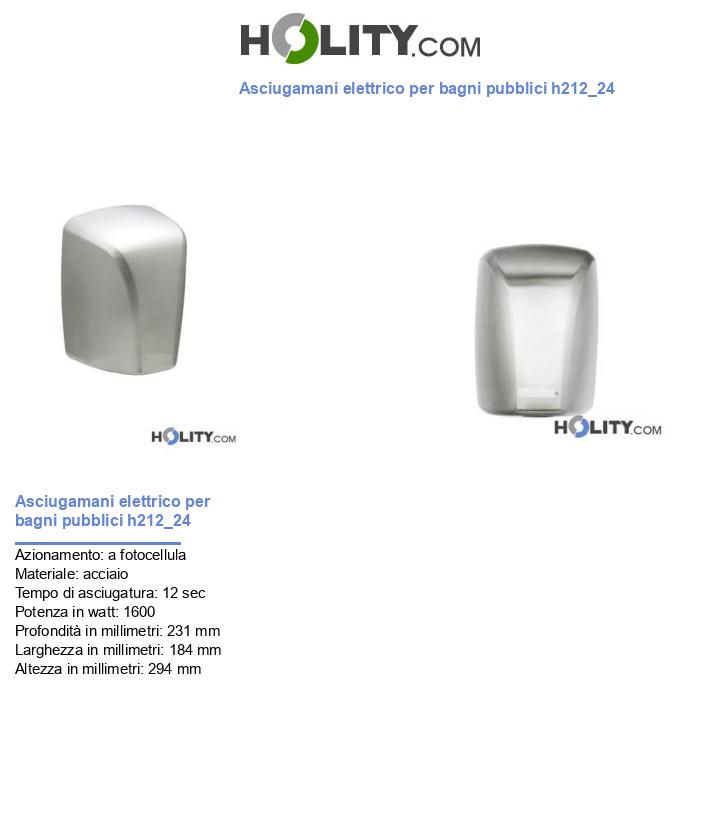 Asciugamani elettrico per bagni pubblici h212_24