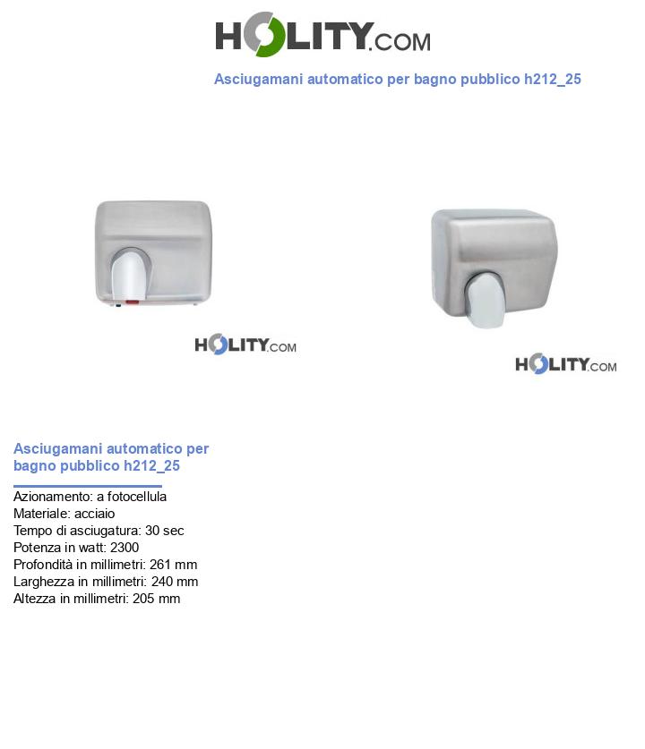 Asciugamani automatico per bagno pubblico h212_25