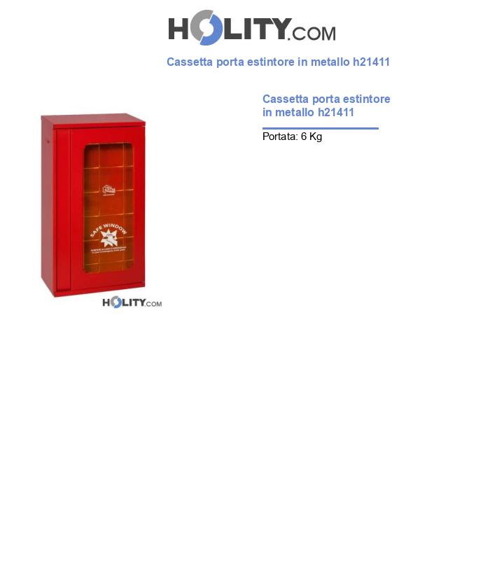 Cassetta porta estintore in metallo h21411