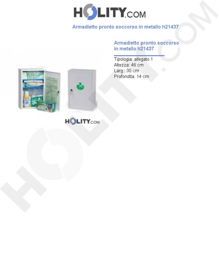 Armadietto pronto soccorso in metallo h21437