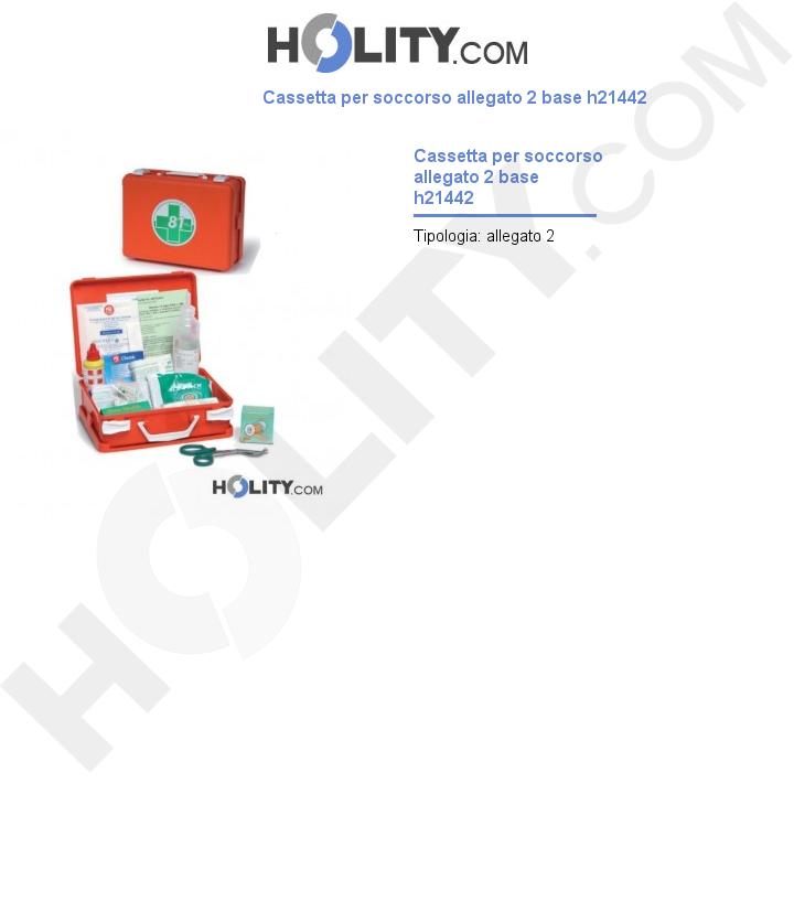 Cassetta per soccorso allegato 2 base h21442