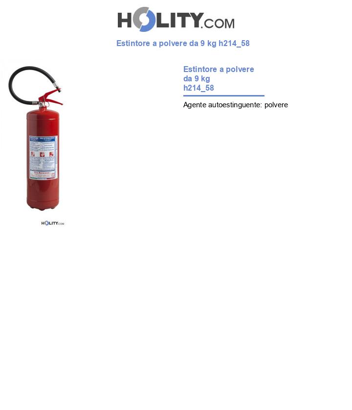Estintore a polvere da 9 kg h214_58