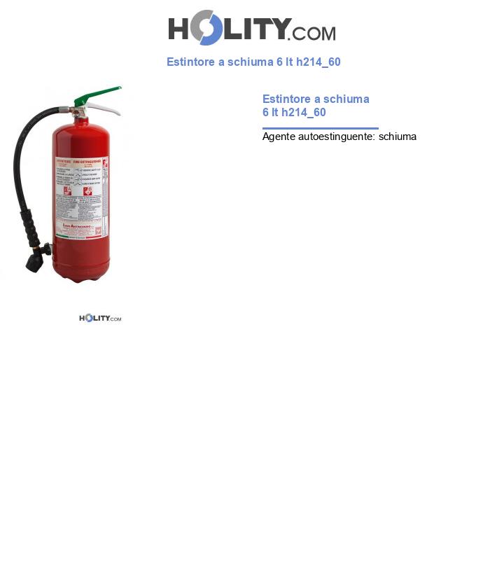 Estintore a schiuma 6 lt h214_60