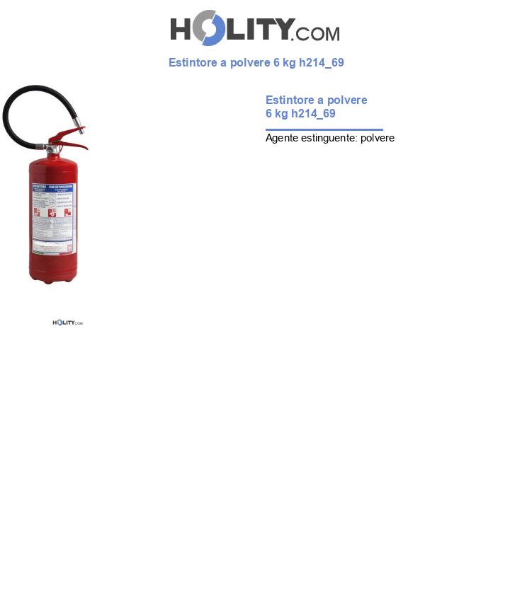 Estintore a polvere 6 kg h214_69
