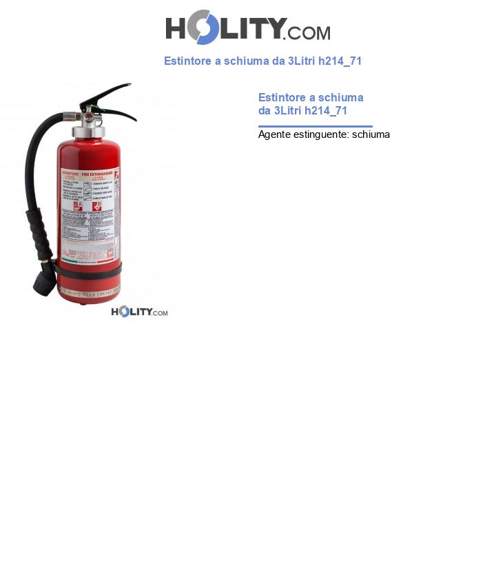 Estintore a schiuma da 3Litri h214_71