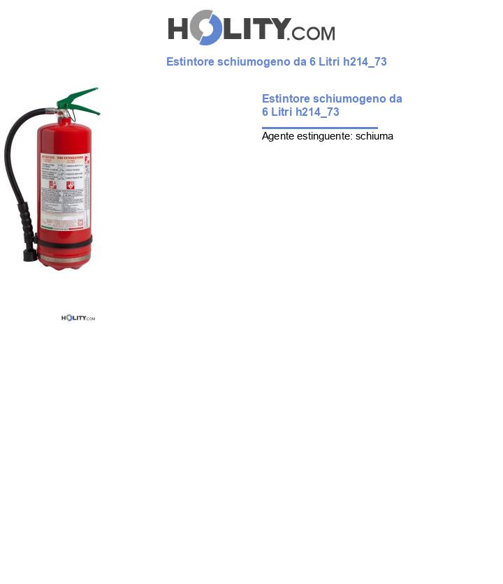Estintore schiumogeno da 6 Litri h214_73