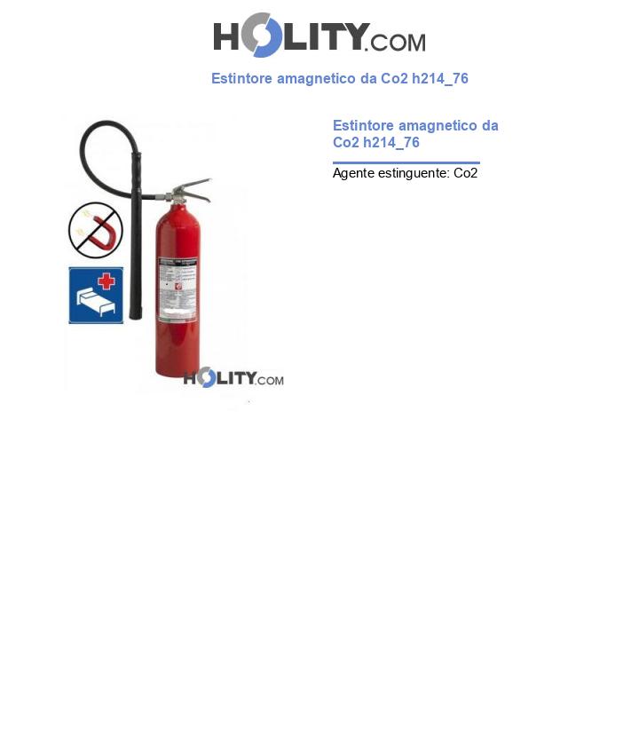 Estintore amagnetico da Co2 h214_76