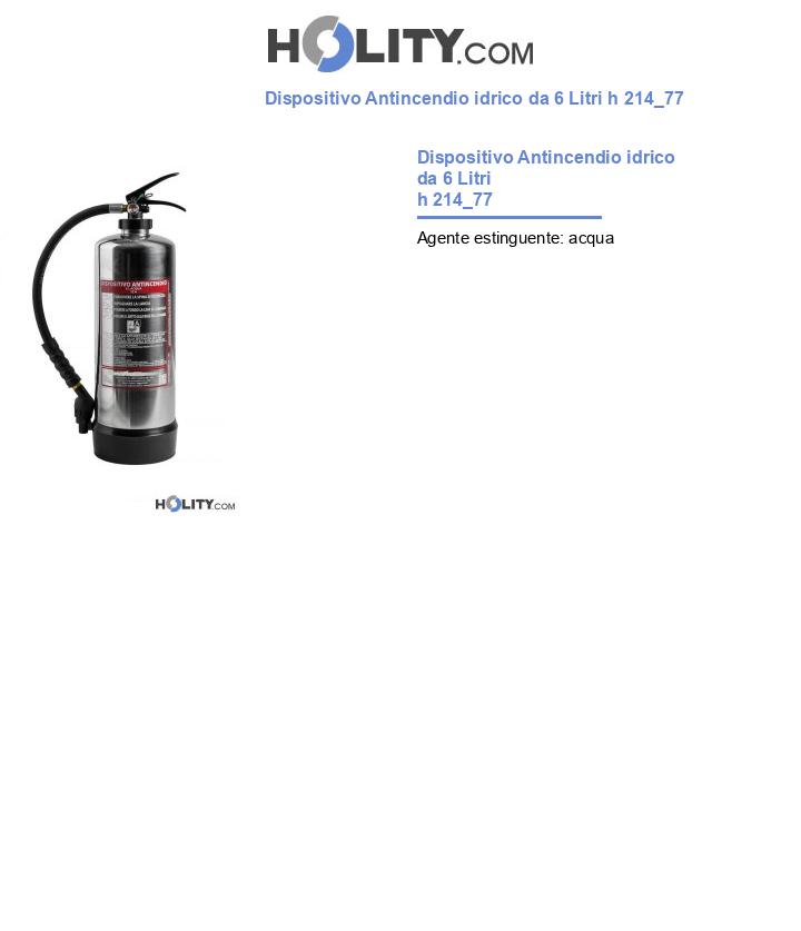 Dispositivo Antincendio idrico da 6 Litri h 214_77
