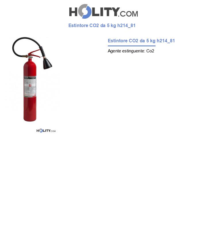 Estintore CO2 da 5 kg h214_81
