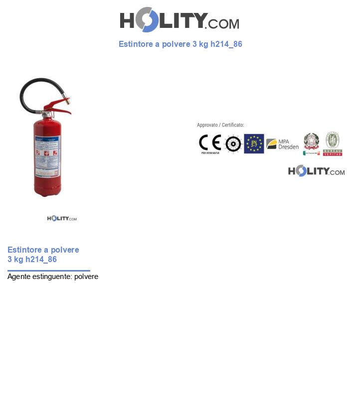 Estintore a polvere 3 kg h214_86