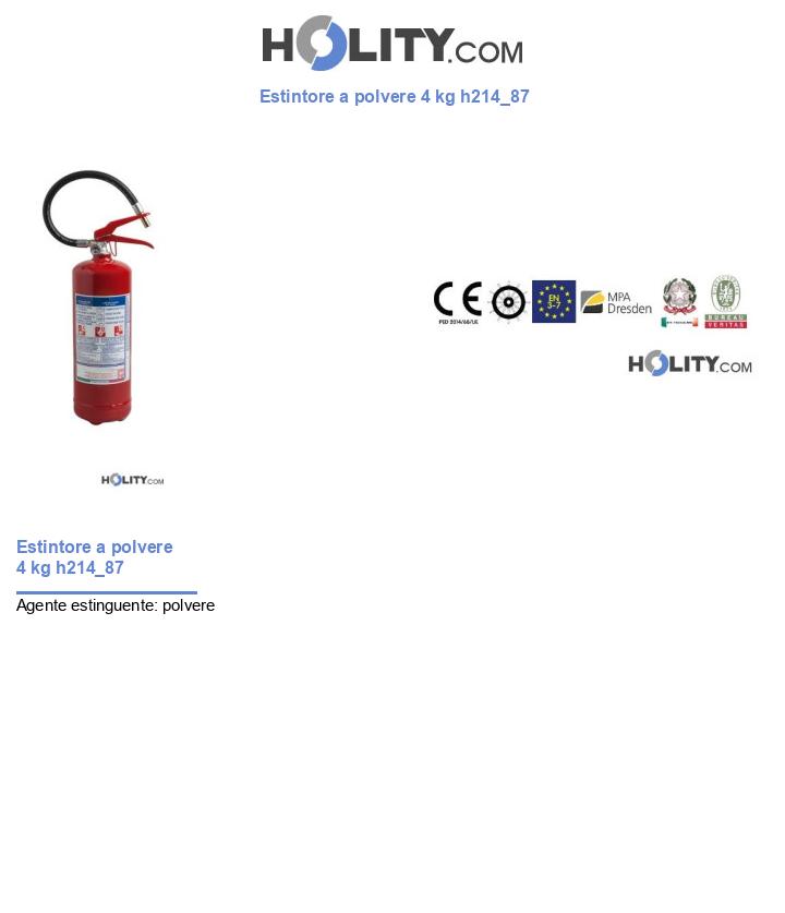 Estintore a polvere 4 kg h214_87
