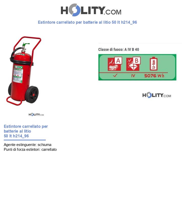 Estintore carrellato per batterie al litio 50 lt h214_96
