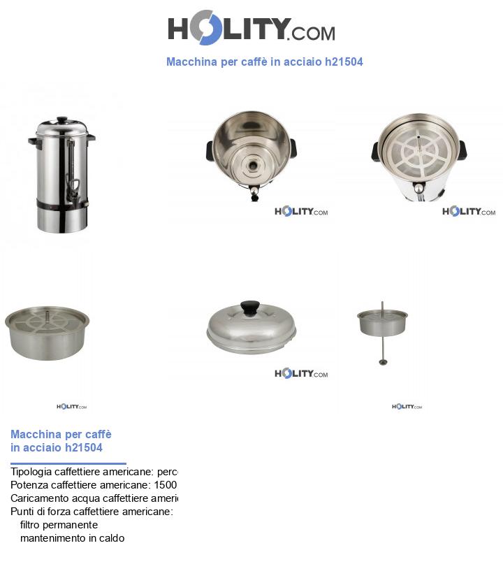 Macchina per caffè in acciaio h21504