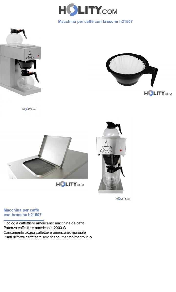 Macchina per caffè con brocche h21507