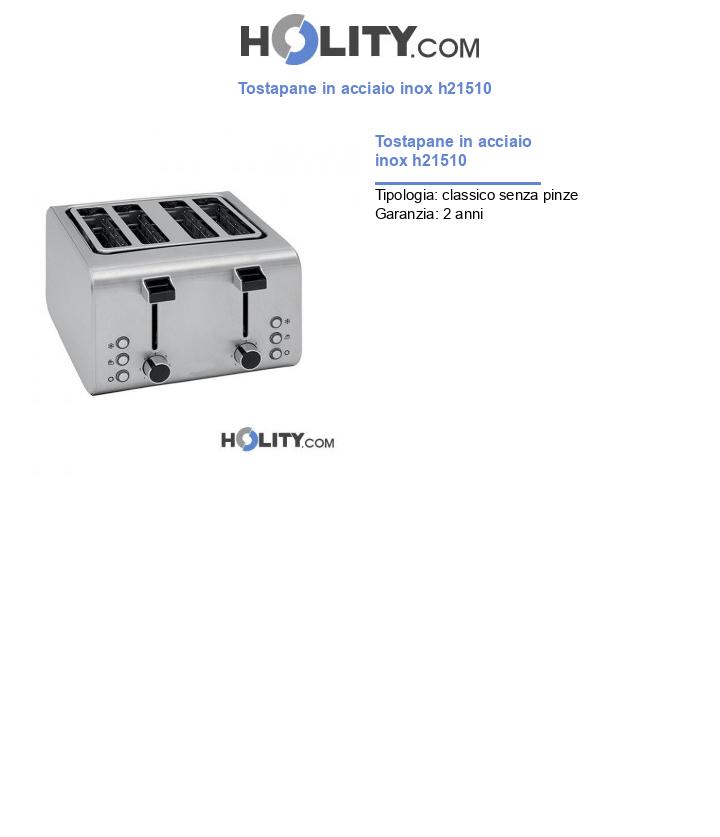 Tostapane in acciaio inox h21510
