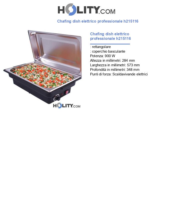 Chafing dish elettrico professionale h215116