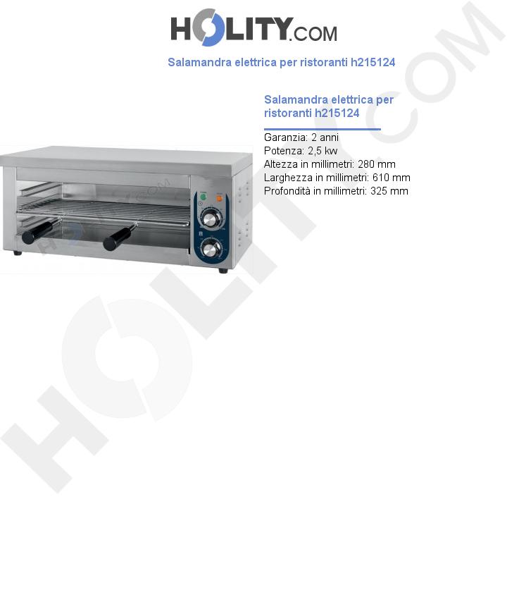 Salamandra elettrica per ristoranti h215124