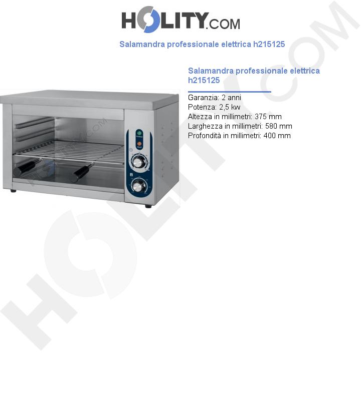 Salamandra professionale elettrica h215125