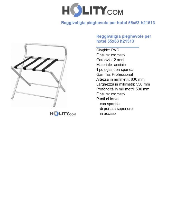 Reggivaligia pieghevole per hotel 55x63 h21513