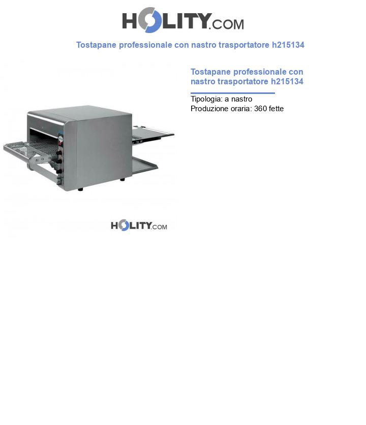 Tostapane professionale con nastro trasportatore h215134