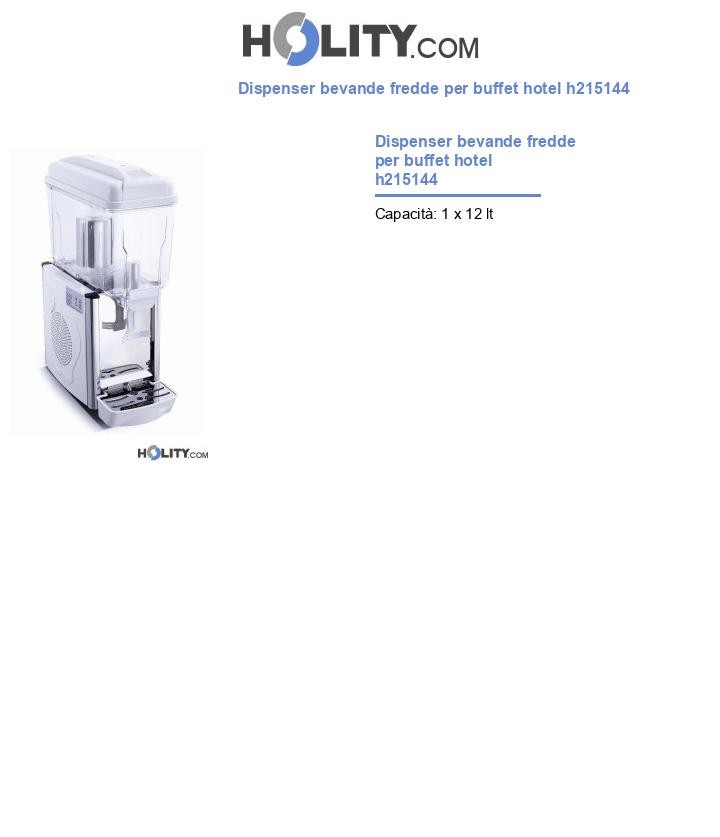 Dispenser bevande fredde per buffet hotel h215144