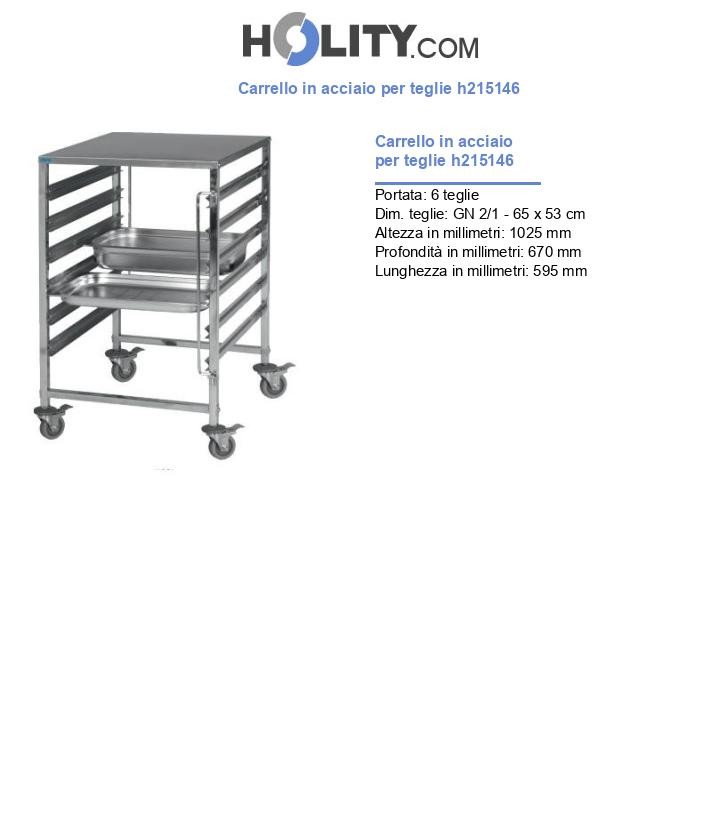 Carrello in acciaio per teglie h215146