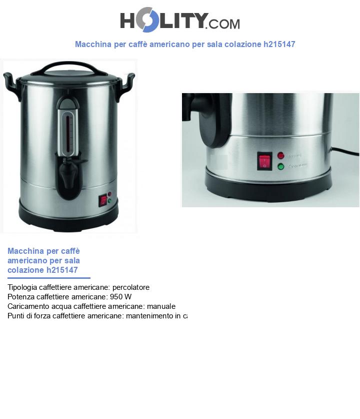 Macchina per caffè americano per sala colazione h215147