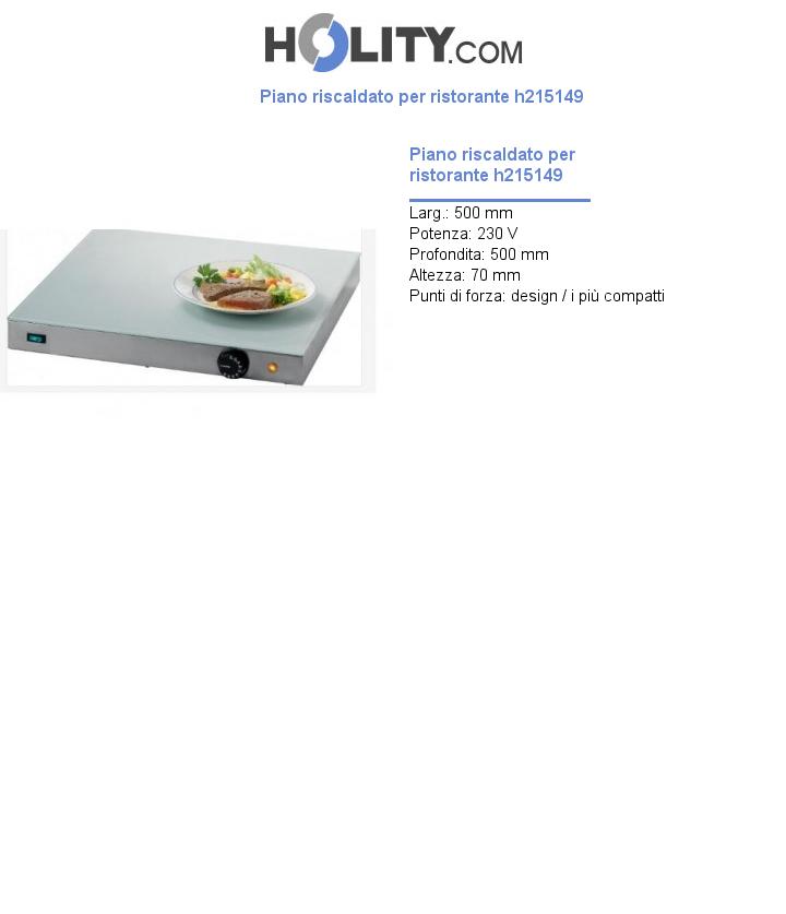 Piano riscaldato per ristorante h215149